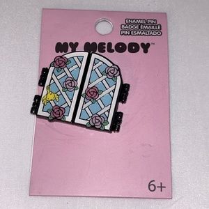 🍀 Loungefly 🍀 Sanrio My Melody Spring Flower Window Hinge Enamel Badge Pin 🍀